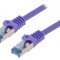 Cablu patch S/FTP 6a 2m LSZH violet 27AWG