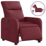 Cumpara ieftin Fotoliu rabatabil electric, rosu vin, material textil