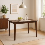 Masa living si bucatarie Bali, MDF Furniruit, structura lemn masiv, 4 persoane, 112x72x74 cm, nuc