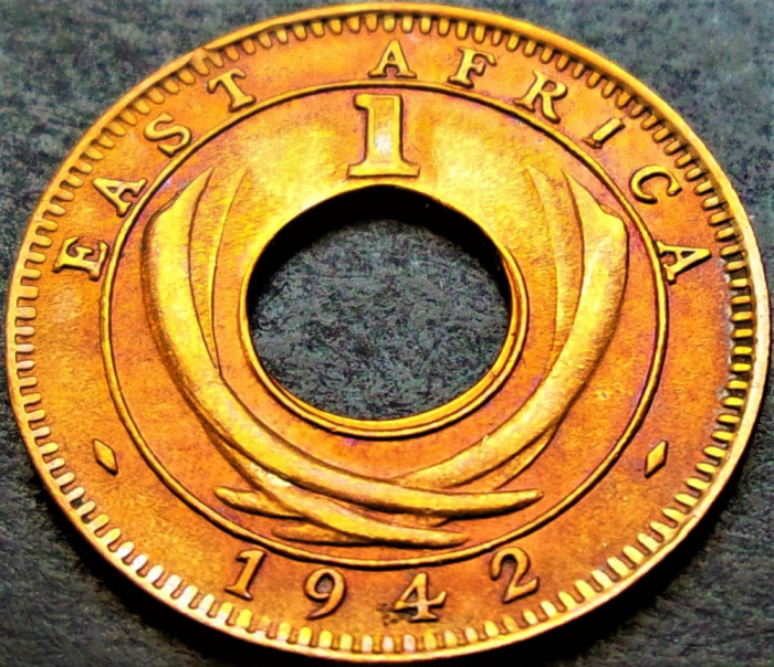 Moneda ISTORICA 1 CENT - AFRICA de EST, anul 1942 *cod 676 - RARA / DOMINATIE!