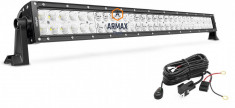 Set proiector auto led bar drept offroad 86 cm 180w + kit instalaltie cu releu foto