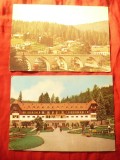 2 Ilustrate Borsec Vedere generala si Pavilionul Central anii &#039;70 , pliuri