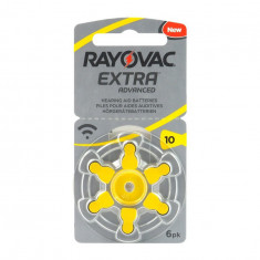 Rayovac Extra Advanced 10MF Hg 0% Baterii pentru aparate auditive 1.45V-Conținutul pachetului 1x Blister