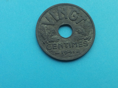 20 Centimes 1941-Franta-Zinc-stare foarte buna!!! foto