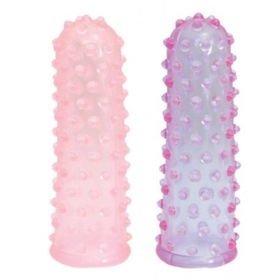 Set 2 Degetare Texturate Knockout, Mov/Roz, 8 cm foto
