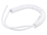 Cablu Spiralat PUR Alb 3G1,5mm2 0,3m