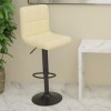 VidaXL Scaun de bar, crem, material textil