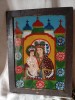 Icoana pe sticla veche Transilvania Maica Domnului cu pruncul