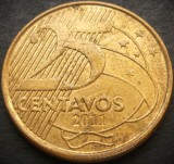 Moneda 25 CENTAVOS - BRAZILIA, anul 2011 * cod 3712