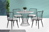 Masă Pota Dining Table, Alb, 90x75x90 cm