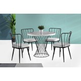 Masă Pota Dining Table, Alb, 90x75x90 cm