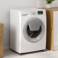 vidaXL Suport pentru mașina de spălat 2 pcs Negru 72 x 5 x 4.5 cm Oțel 42009955