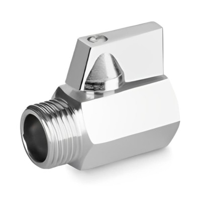 Robinet sferic mini alamă cromată 3/8, AG x IG foto