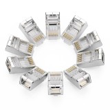 MUFA RJ-45 Ugreen, &quot;NW111&quot; pt. cablu UTP, Cat6, RJ-45 (T), shielded plastic, 10 buc, &quot;20333&quot; - 6957303823338