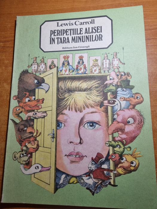 carte pentru copii - peripetiile alisei in tara minunilor - din anul 1987