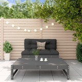 Set mobilier gradina relaxare, 2 piese, gri, lemn masiv pin, canapea si taburet/masuta, 120x84x70 cm