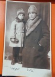 Fotografie tip carte postala, circulata, unchi si nepot, Foto Modern Falticeni, 1931