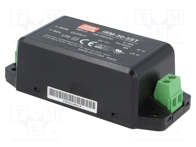 Alimentator pulsatoriu &icirc;ncastrare MEAN WELL 30W 5VDC OUT 1