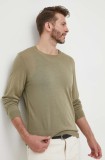 BOSS pulover de l&acirc;nă bărbați, culoarea verde, light 50468239