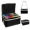 Set 168 markere cu varf dublu, multicolore, geanta de depozitare cu bretea pe