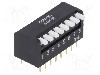 Intrerupator DIP, 2 pozitii, montare THT, 8 sectiuni, OMRON OCB - A6FR8104