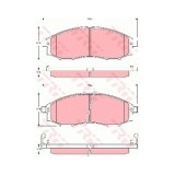 Placute frana Nissan Navara (D22), 01.1997-, Pathfinder (R50), 09.1995-07.2005, Pick Up (D22), 01.1997-, TRW