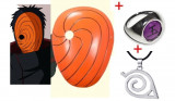 Cumpara ieftin Costum Naruto Tobi Obito 3 piese: masca+ inel+ lantisor