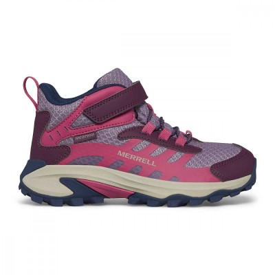 Ghete Merrell Moab Speed Mid 2 A/C Waterproof Kids Roz - Berry foto