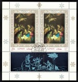 Timbre Ajman 1968: Picturi Nasterea Domnului, Colita - Colectie rara! Timbre straine, tematice, filatelie