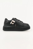 Karl Lagerfeld sneakers din piele KREEPER LO culoarea negru, KL42376T