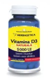 Vitamina D3 Naturala 5000 UI, 30 capsule vegetale, Herbagetica