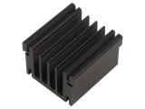 Radiator extrudat cu aripioare, neagră