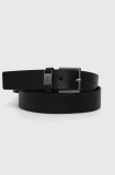 HUGO curea de piele barbati, culoarea negru, 50522504