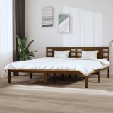 VidaXL Cadru de pat, maro miere, 200x200 cm, lemn masiv de pin