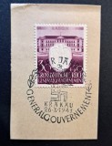 Guvernăm&acirc;ntul General Polonia (1943) - Decupaj 30 Groshen + 70 Groshen "4 Ani de Guvernăm&acirc;nt General cu Ștampilă "Krakau 26.X.1943" (USED) CLK1