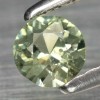 Safir Natural Verde-Galbui 0.23ct, Madagascar, Netratat, 3.9mm, Claritate SI1, Certificat Autenticitate