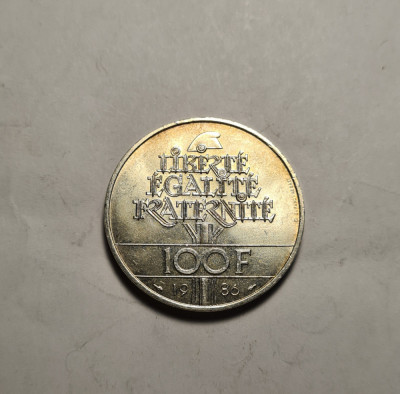 Franta 100 Franci 1986 UNC Statuia Libertatii foto