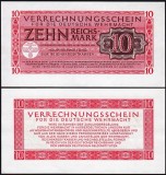 GERMANIA █ bancnota █ 10 Reichsmark █ 1944 █ P-M40 Ro. 513 █ WEHRMACHT █ UNC
