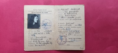 Bucuresti Bukarest Carnet de muncitor calificat in meseria bobinat 1943 foto