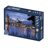 Cumpara ieftin Puzzle adulti D-Toys Peisaje de noapte - Praga, 1000 piese