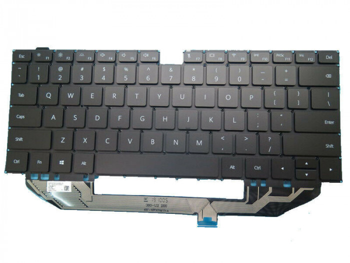 Tastatura laptop, Huawei, MateBook MACHD-WFE9, MACHD-WFE9Q, MACHD-WFH9, MACHC-WAE9LP, MACHC-WAH9LP, MACH-W19C, MACH-W29BL, iluminata, layout US
