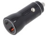 Incarcator Auto Akyga AK-CH-16 USB A + USB C, Quick Charge 3.0, Negru, 12-24V