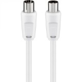 Cablu antena coaxial T-M 2.5m Alb, Goobay G11511