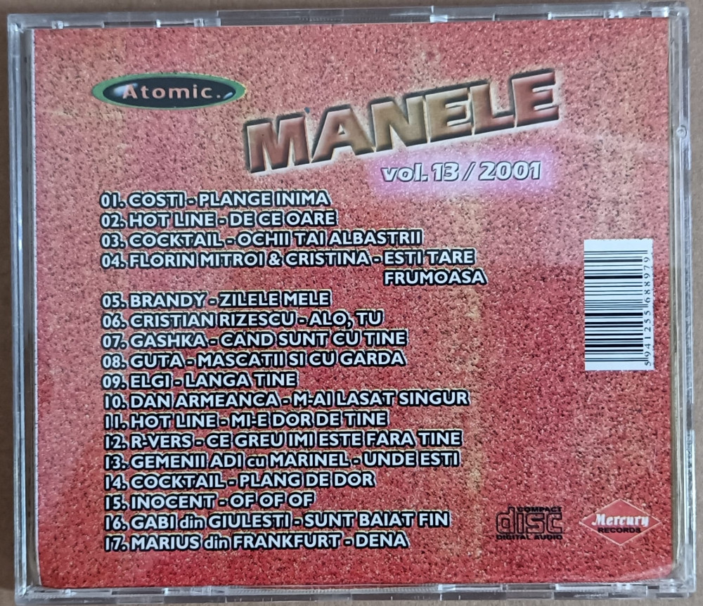 CD cu muzică de petrecere, Atomic Manele 2001 | Okazii.ro
