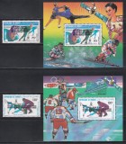 Djibouti 1984 - Medaliați la Jocurile Olimpice de iarnă, Serie + 2 Colite, SUPRATIPAR, MNH
