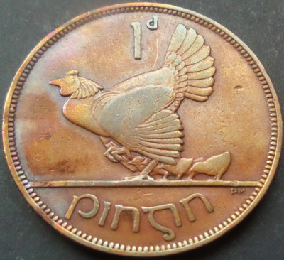 Moneda istorica 1 PENNY / PINGIN - IRLANDA, anul 1935 *cod 3323 = patina foto