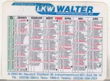 bnk cld Calendar de buzunar 1995 - Germania - LKW walter