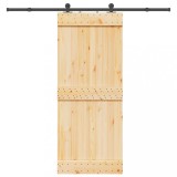 Ușă glisantă cu set de feronerie 85x210 cm, lemn masiv de pin