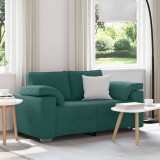 VidaXL Canapea cu pernă Verde &icirc;nchis 160 x 77 x 82 cm țesătură 4105222