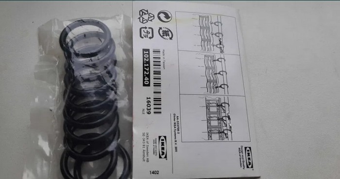 Set inele perdea Ikea, 10 buc